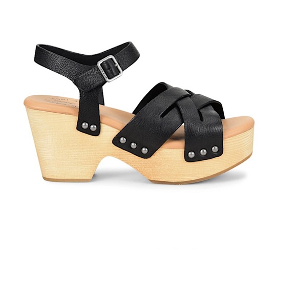 KorkEase Shoes Kork Ease Wausau Clogs Woven Leather Wood Wedge